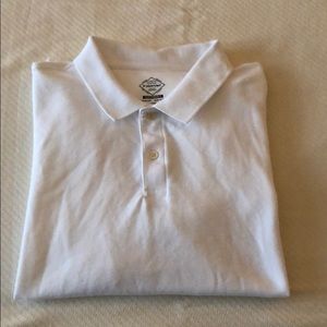 Men’s L St Johns Bay white performance polo shirt